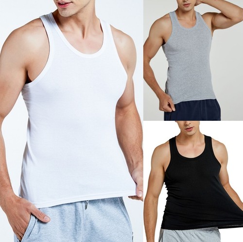 Pcs mens ribbed vests - pcs,