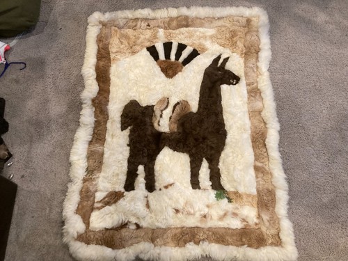 Vintage alpaca fur wall - vintage,