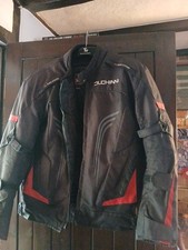 Duchinni Jacket Mens  Large Black Red Leopard New Air Flow Armour Biker 