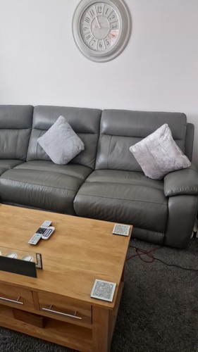 Grey leather corner - grey, with