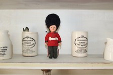 Vintage Tower of London Beefeater Souvenir Doll,Soldier,Moving Beaded Eye