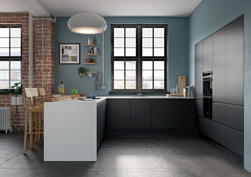 Strada matte graphite kitchen - graphite,