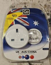 Go Travel UK to AUS Australia & China Earthed Socket Adaptor Plug