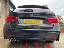 For BMW DIFFUSER REAR F30 F31 3 SERIES M SPORT PERFORMANCE GLOSS BLACK Upgrade
