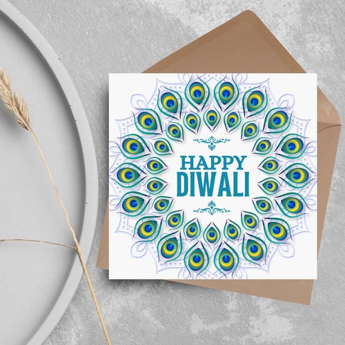 Happy diwali greeting card - diwali,
