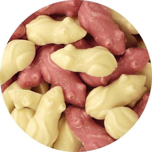 Pink and white mice - and,