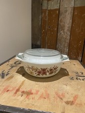 Pyrex Harvest Spray Casserole Dish With Lid England Country Cookware Kitchen