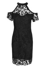 Boohoo Boutique Vera & Lucy Corded Lace Midi Dress Black Size M SALEb AA 14