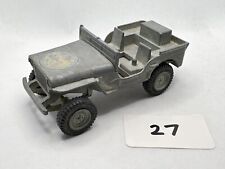 DINKY TOYS # 615 US ARMY JEEP BATTLE LINES MILITARY DIECAST MODEL 1970S PLAYWORN