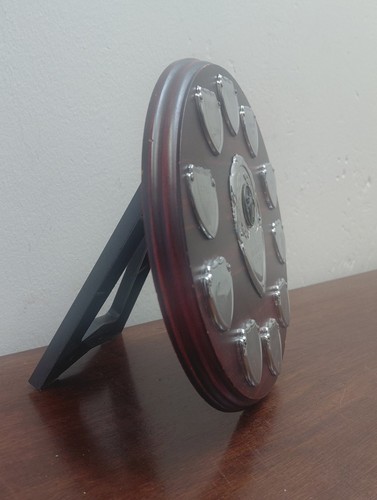 Wooden perpetual trophy shield - perpetual,
