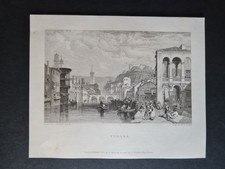 Antique (1833) print - Verona - Italy - Stanfield / Finden