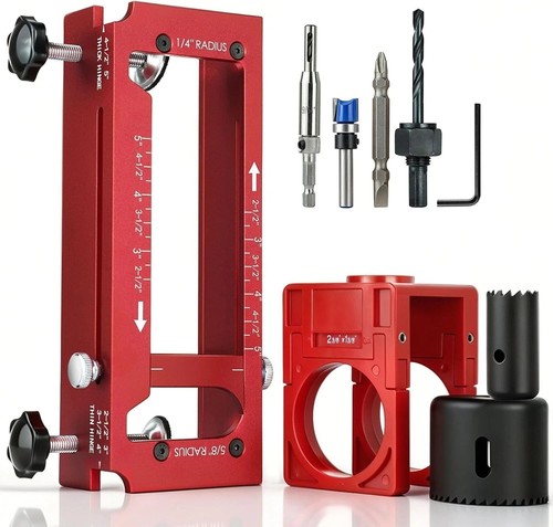 Adjustable door hinge - adjustable, jig