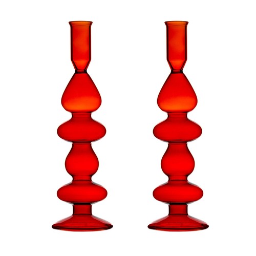 Berry red large glass - red,