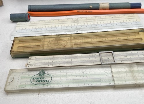 Vintage slide rule collection - rule,