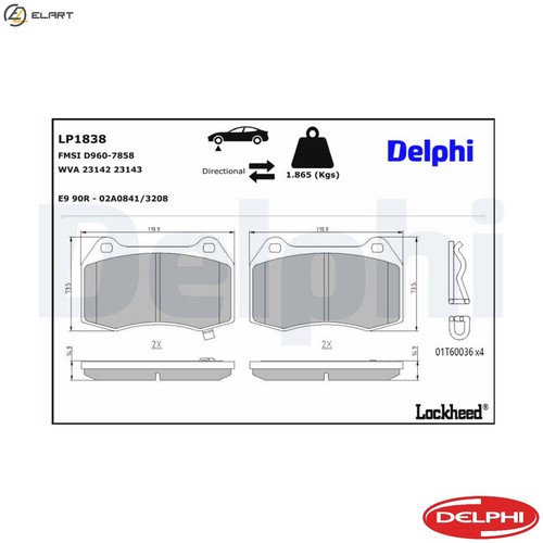 Brake pad set disc - brake,