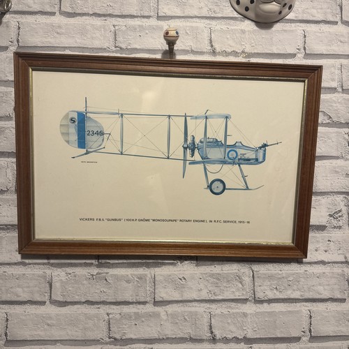 Vickers plane picture framed - picture,