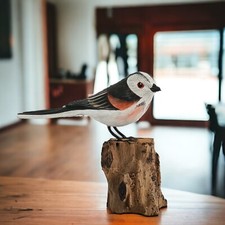 Hand Carved LONG TAILED TIT