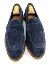 Allen Edmonds "RANDOLPH" VERSE Slip-On Penny Loafers 9.5 D Navy Suede (591N)
