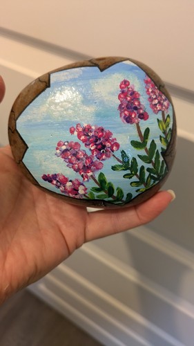 Hand painted pebble scottish - painted,
