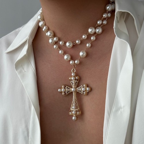 Long black glass 8mm catholic - long,