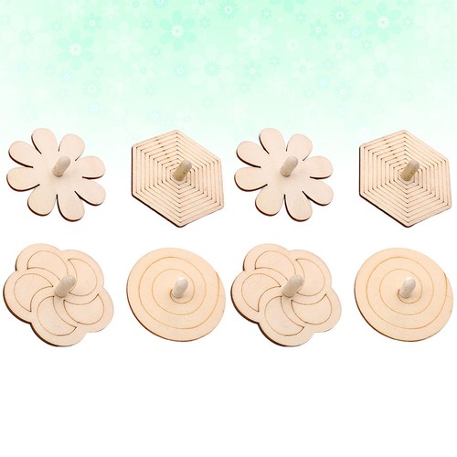 8pcs wooden spinning - tops, for
