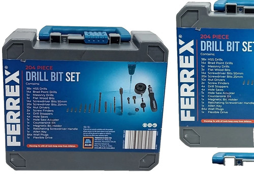 Ferrex 204 piece drill bit - ferrex,