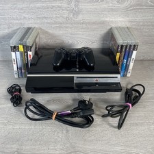 Sony PlayStation 3 CECH-J03 40GB Console Black + Controller Complete Set Up PS3