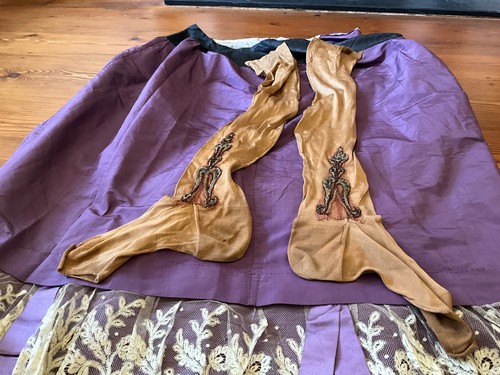 Antique french silk stockings - french,