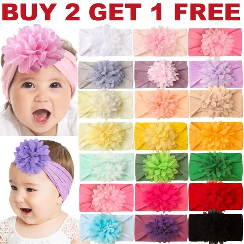 Baby girls hair bands chiffon - girls,