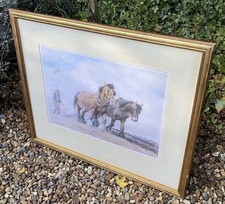 George Soper Horse print -Ploughing Limited Edition 135/200 Large Print