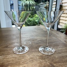 2 X MARTINI glasses professional quality 18cm Tall Thin Stem