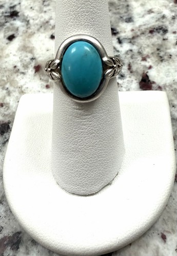 Sterling silver oval turquoise - silver,