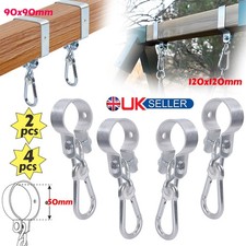 SWING HOOK HANGER BRACKET GALVANISED FOR ROUND SQUARE CLIMBING FRAME WOODEN BEAM