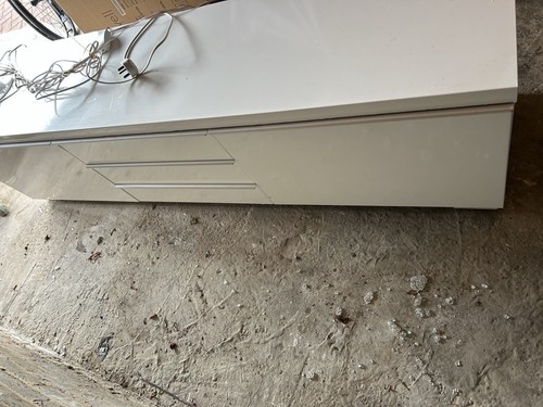 White unit with led lights - tv,