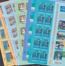 Guernsey 2003 Mint MNH Full Set 6 Sheets Tourism Six Decades Poster Art Harbour