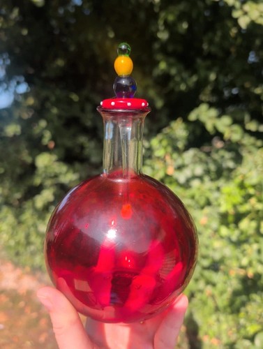 Vintage retro ruby red - red, glass