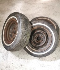 Vintage American Ford USA Mustang Galaxie Steel Wheels 5x4.5" Hot Rod Muscle Car