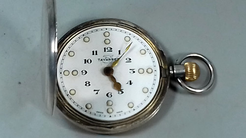 Antique silver hunter tavannes - antique,