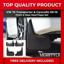 FITS VW VOLKSWAGEN T5 FULL SET OF 4 MUD FLAPS QUALITY MUDFLAP MUDGUARD 2003-2015