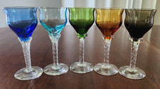 5 Vintage Colored Glasses