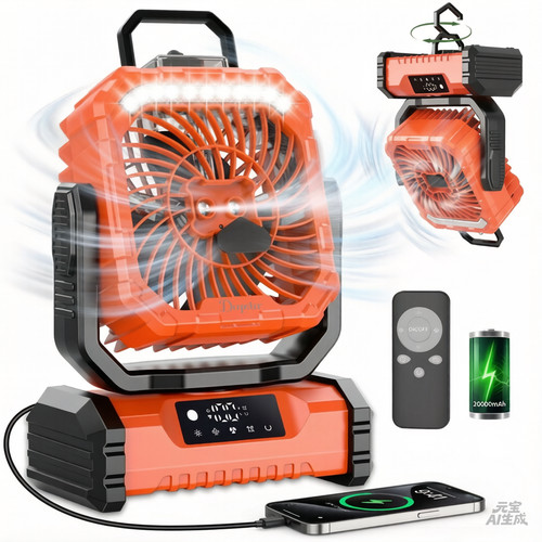 Portable camping fan - camping, fan,usb