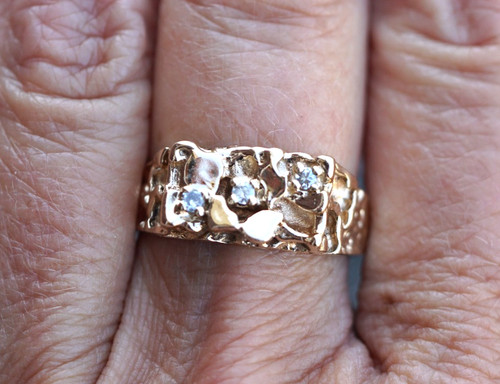 Vintage nugget 10k yellow gold - vintage,