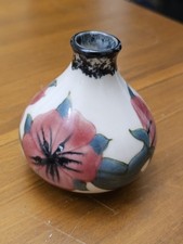 Cobridge Stoneware Pottery by Moorcroft 4" Bud vase Poppy