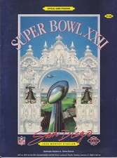 Super Bowl XXII Washington Redskins v  Denver Broncos Official UK Issue Program