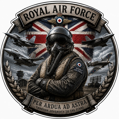 Royal air force - force, sticker