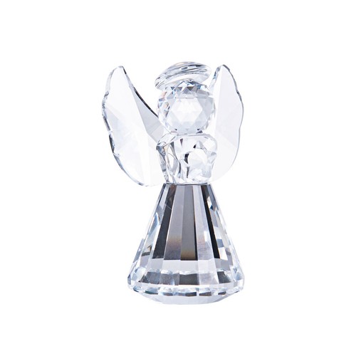 Clear crystal angel figurine - crystal,