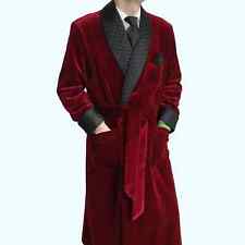 Smoking Jacket Velvet Gown Quilted Long Coat Smoking jacket for men dinner Party