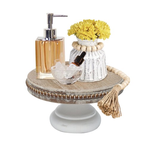 White wash round - white, display