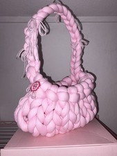 Pink Hand Knitted Powder Blue