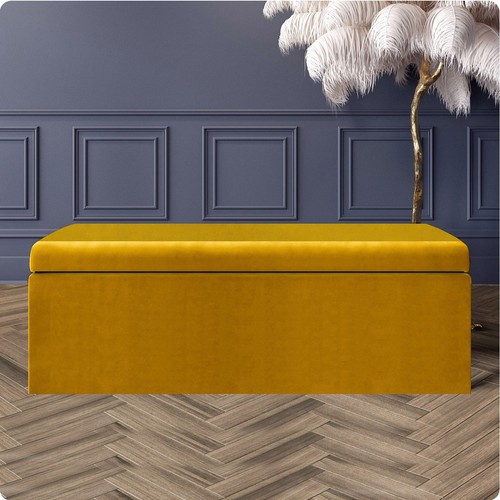 Velvet ottoman storage box - storage,